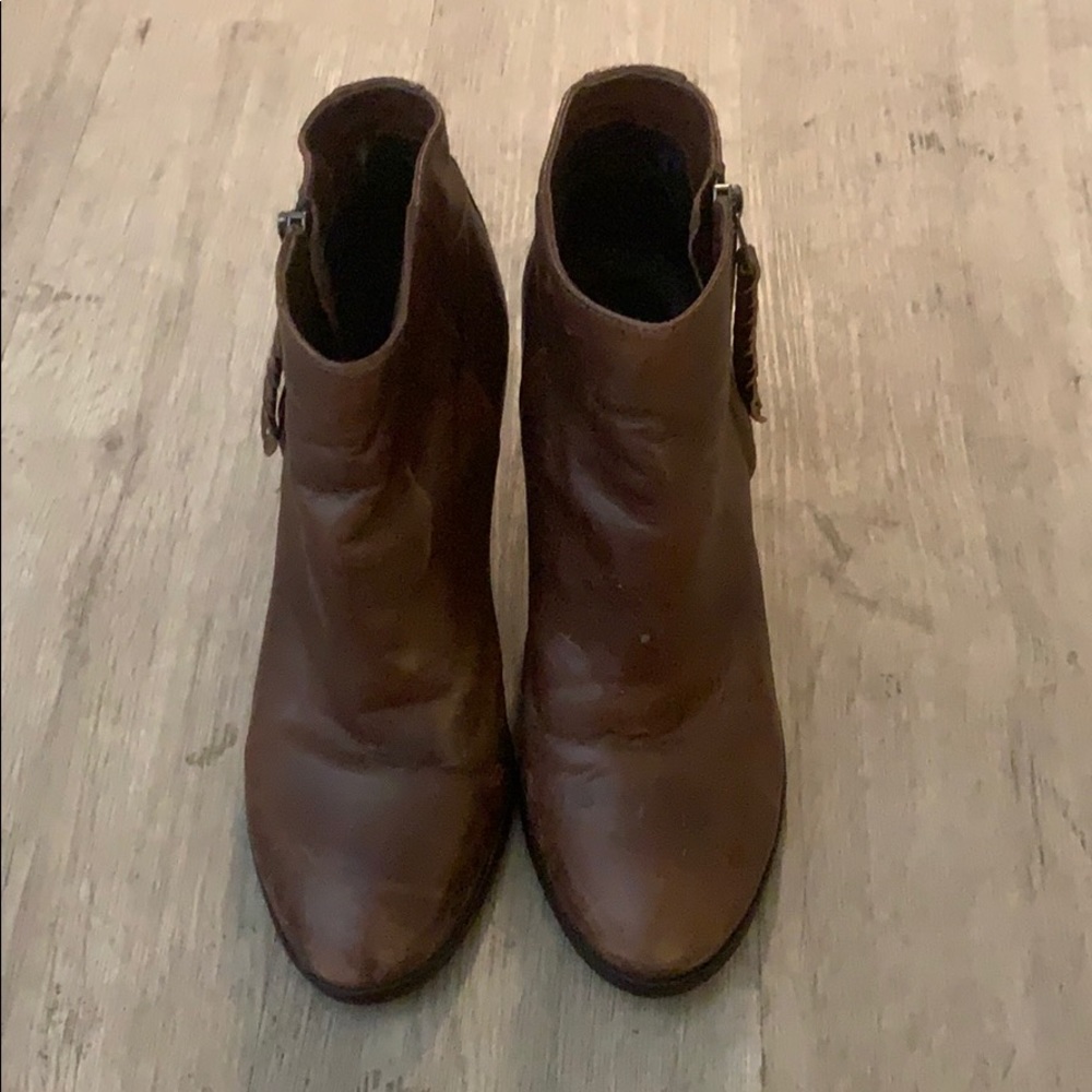 Allsaints brown leather booties